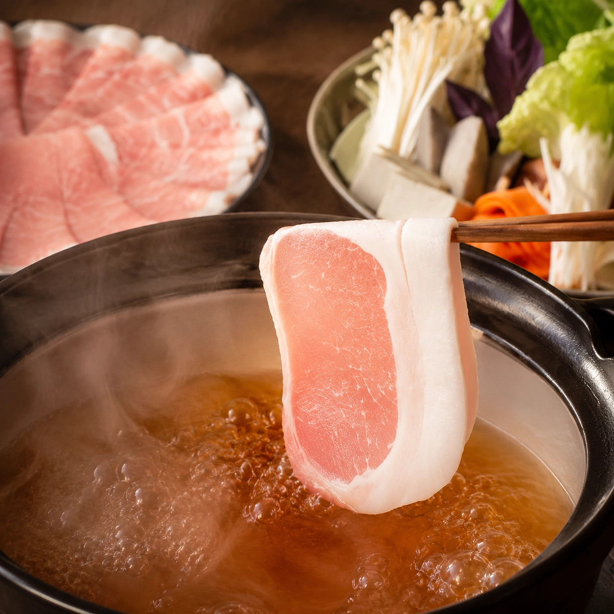 沖縄県産あぐー豚 旨みを楽しむ3種食べくらべしゃぶしゃぶセット（600g）
