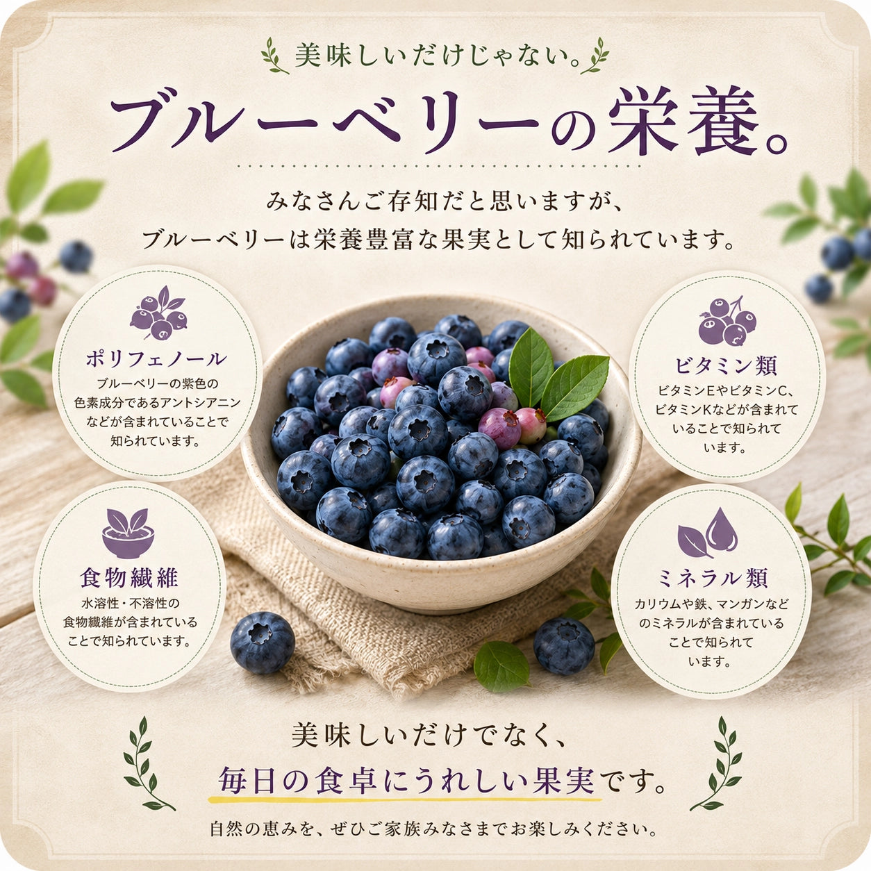 完熟生食ブルーベリー | 選別済・期間限定のお届け（200g×6パック）