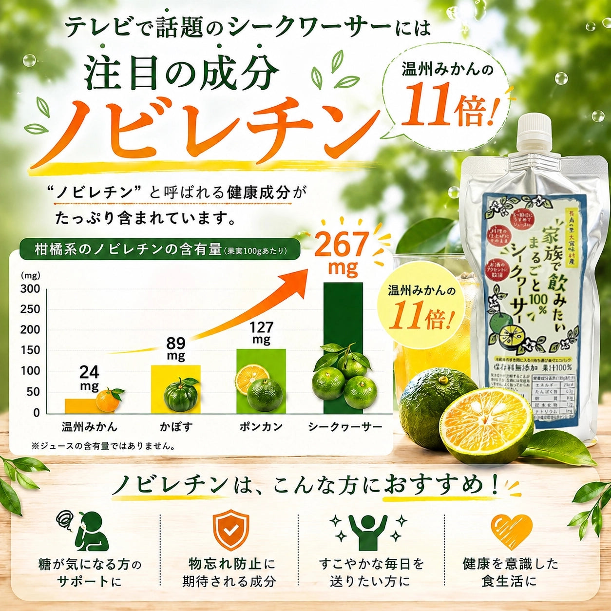 家族で飲みたい 100％まるごとシークヮーサー 500ml | 沖縄県大宜味村産 果汁100％