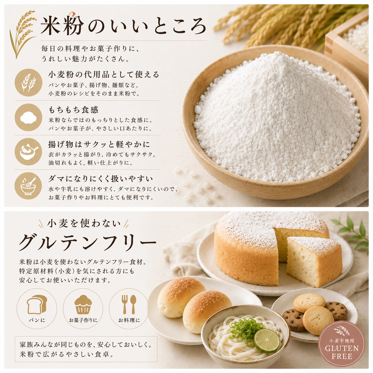 茨城県産コシヒカリの米粉（パンや麺作りに最適）500g