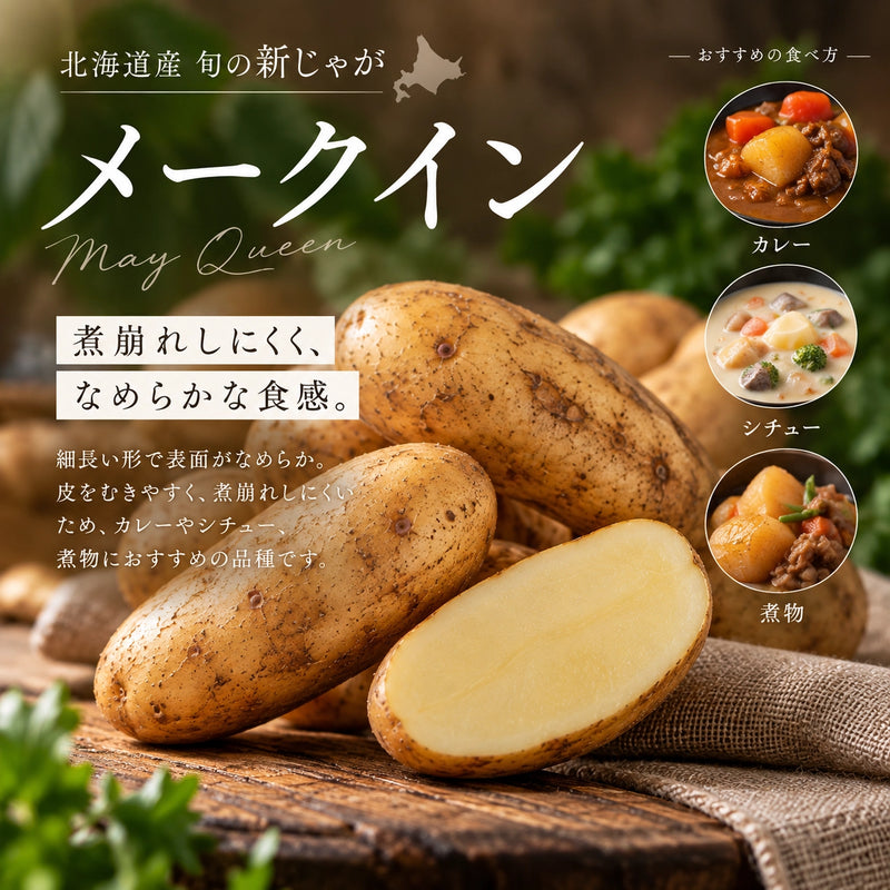 北海道十勝産 旬の新じゃが 20kg｜4品種から選べる