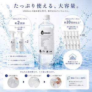 e-WASH スターターキット｜"水"の力で汚れを落とす