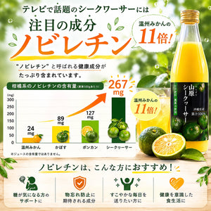 山原シークヮーサー 黒ラベル 720ml｜沖縄県産果汁100%・化学肥料・農薬不使用