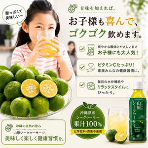 山原シークヮーサー 500ml(PET)｜沖縄県産果汁100%・化学肥料・農薬不使用